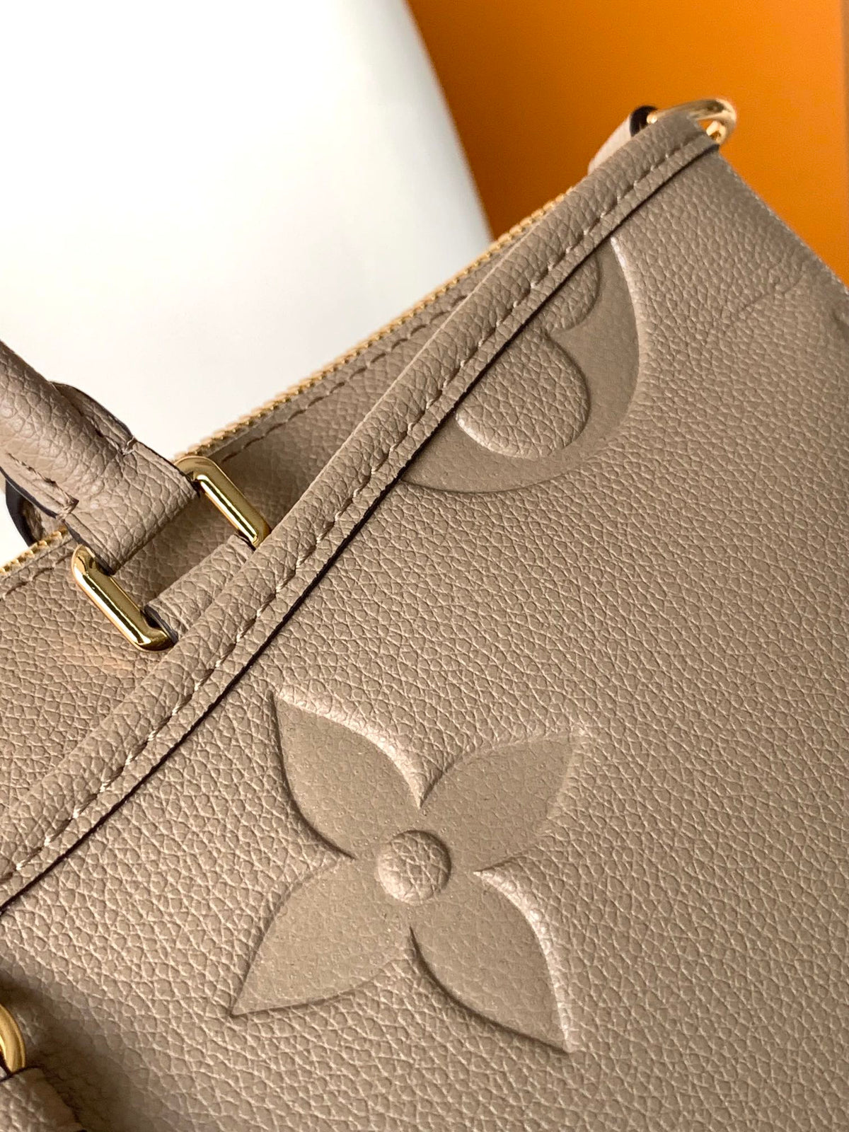 LOUIS VUITTON LV 25S TRIANON MM BAG 36 IN WARM TAUPE CALFSKIN GOLD HARDWARE