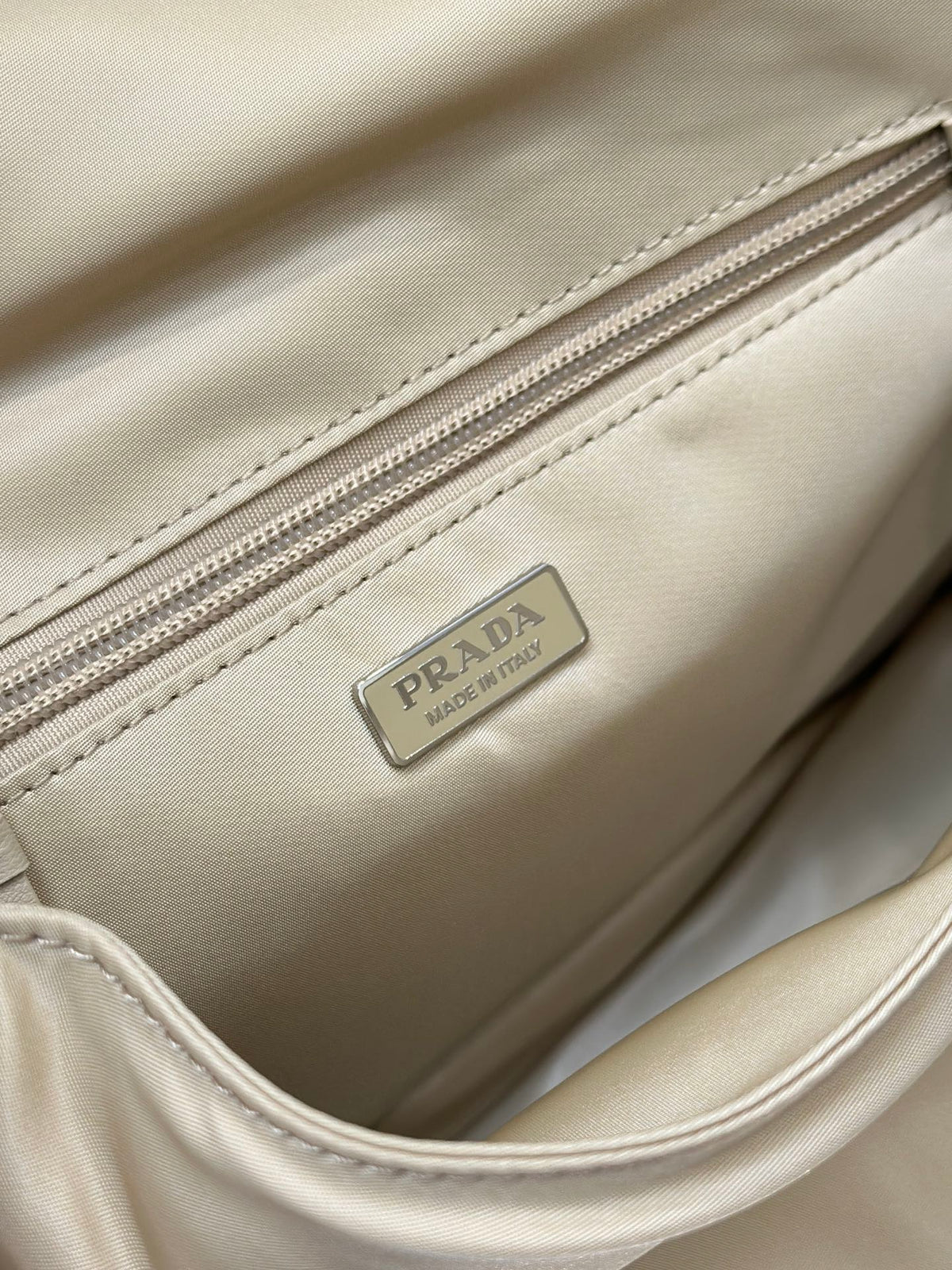 PRADA CINI 23 MEDIUM BAG IN FLAX YELLOW RE-NYLON WITH STRAP