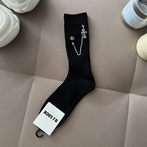 Chrome Hearts Cross Chain Socks