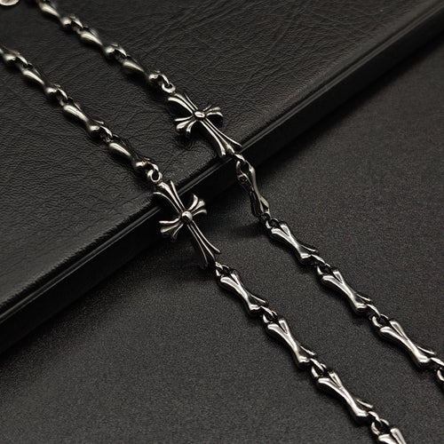 Chrome Hearts cross full bone bracelet