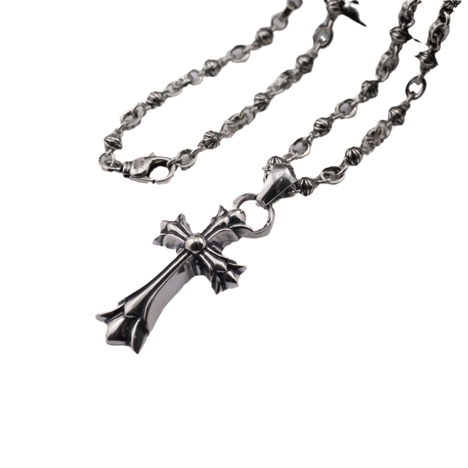 Chrome Hearts old retro large pendant S925 sliver cross necklace