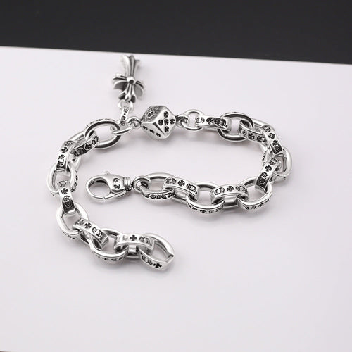 Chrome Hearts cross Dice letter bracelet