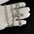 Chrome Hearts large double-layer cross letter chain pendant